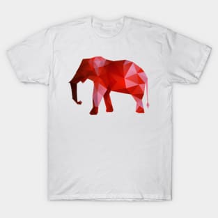 Red Elephant Polygon T-Shirt